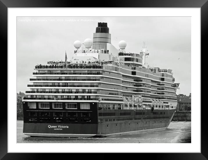 Queen Victoria Liner Framed Mounted Print by Laurence Tobin