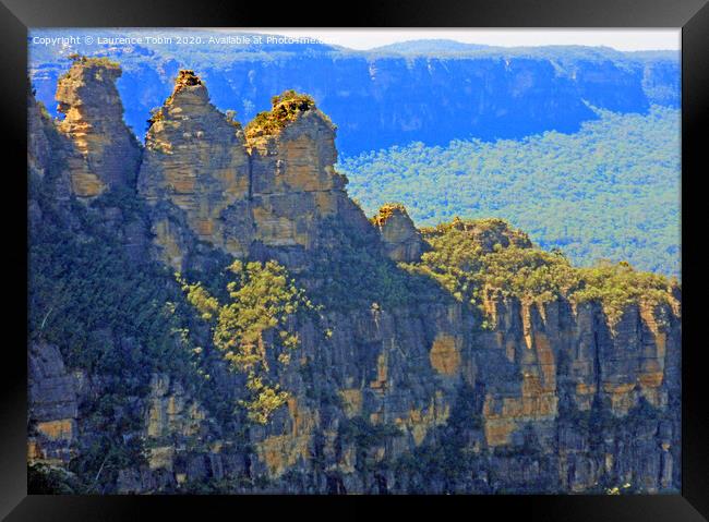 The Blue Mountains. Sydney, New South Wales Framed Print by Laurence Tobin
