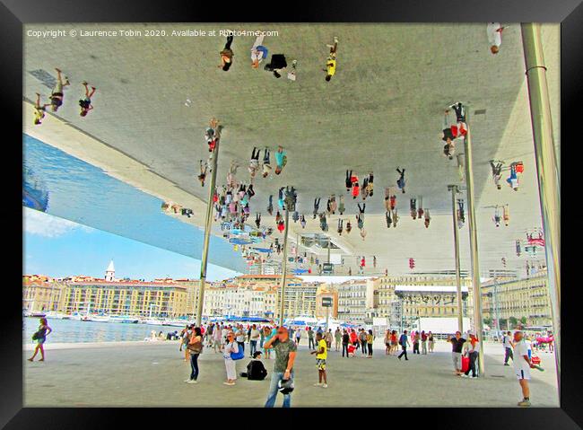 Mirror Ceiling. Marseilles, France. Framed Print by Laurence Tobin