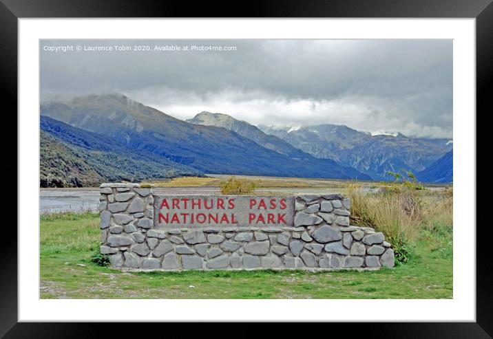 Arhur’s Pass National Park, New Zealand Framed Mounted Print by Laurence Tobin