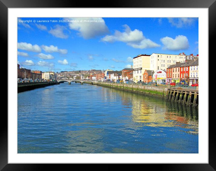 The River Lee in Cork, Ireland Framed Mounted Print by Laurence Tobin
