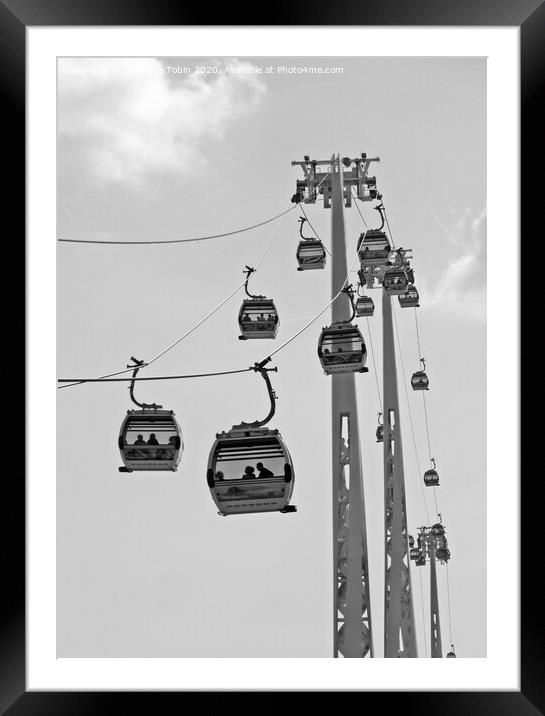 Cable Cars in the Sky Framed Mounted Print by Laurence Tobin