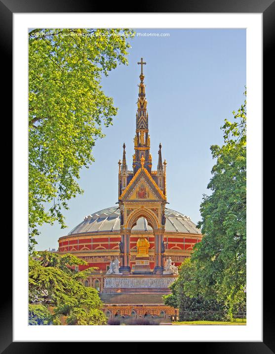 Albert Memorial and Hall, London Framed Mounted Print by Laurence Tobin