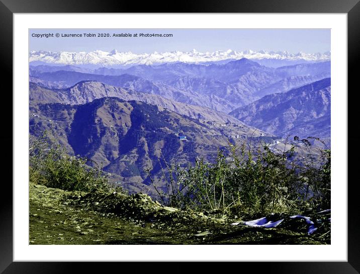 Himalayan Mountains above Simla, India Framed Mounted Print by Laurence Tobin