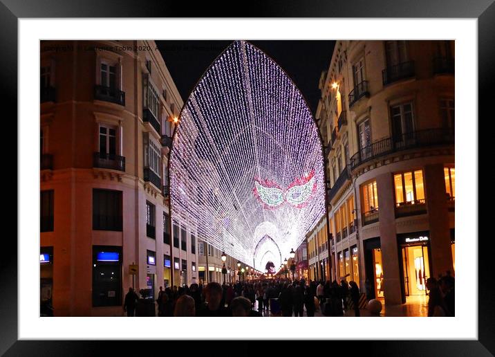 Street Lighting in Alicante, Spain Framed Mounted Print by Laurence Tobin