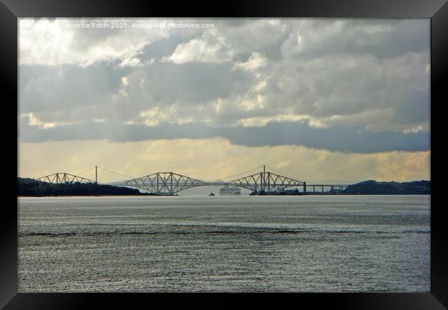 Firth of Forth Bridge Framed Print by Laurence Tobin