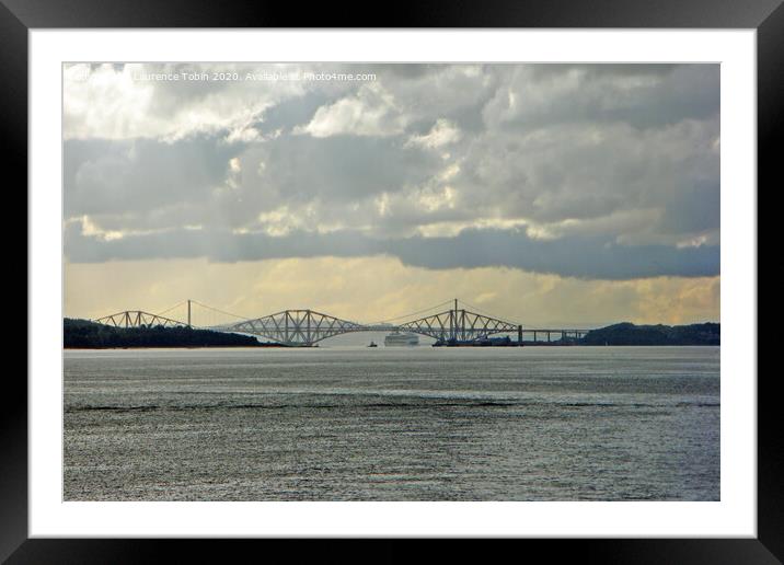 Firth of Forth Bridge Framed Mounted Print by Laurence Tobin
