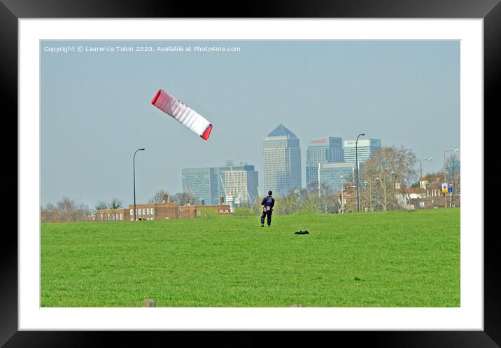 Kite Flying on Blackheath, London Framed Mounted Print by Laurence Tobin