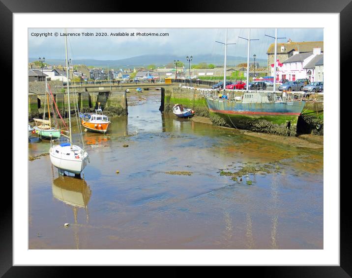 Boats in Dry Dock, Isle of Man Framed Mounted Print by Laurence Tobin