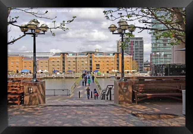 West India Quay. Docklands, London Framed Print by Laurence Tobin