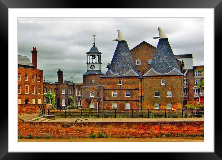 Three Mills Island and Studios. Stratford, London Framed Mounted Print by Laurence Tobin