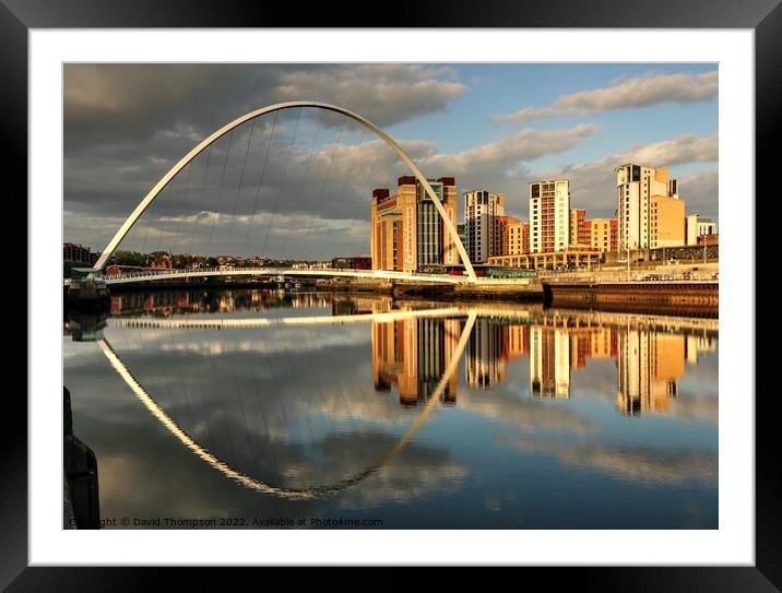 Newcastle Quayside Framed Mounted Print by David Thompson
