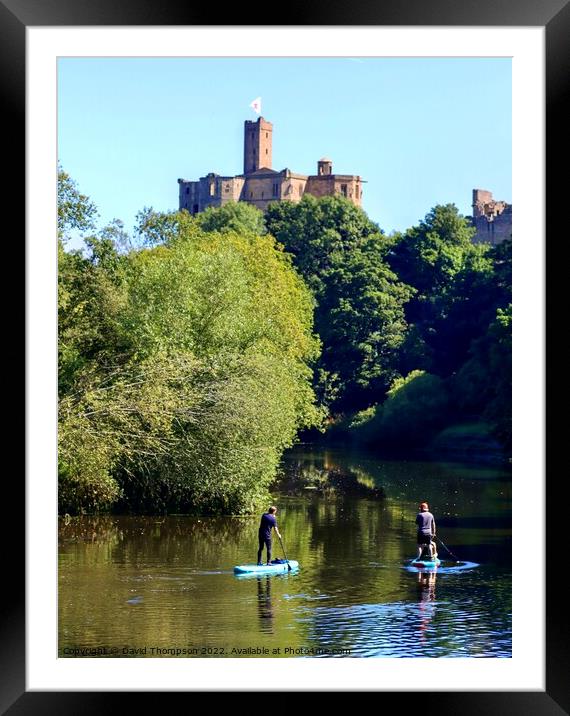 Warkworth Castle  Framed Mounted Print by David Thompson