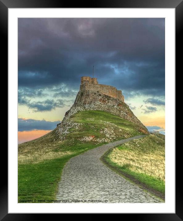 Holy Island Northumberland Coast  Framed Mounted Print by David Thompson