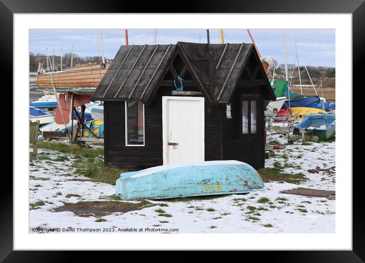 Alnmouth Northumberland  Ferrymans Hut  Framed Mounted Print by David Thompson