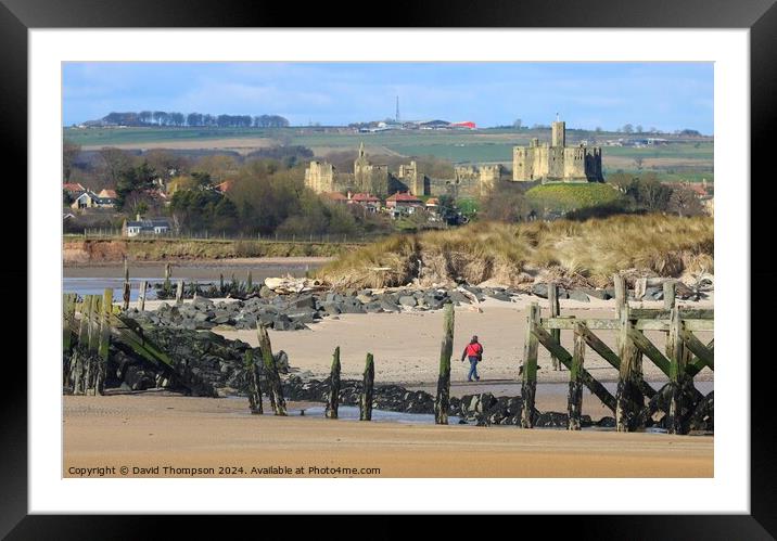 Warkworth Castle  Framed Mounted Print by David Thompson