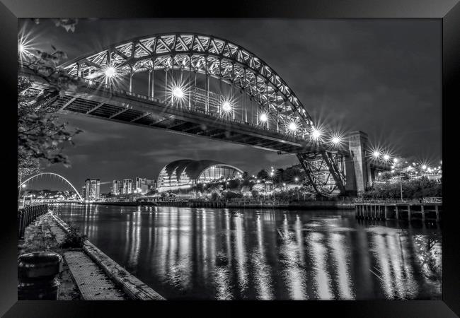 Newcastle Quayside Tyne Bridge Framed Print by David Thompson