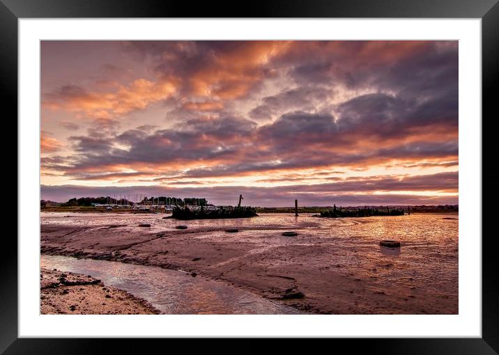 River Coquet Amble Shipwrecks Northumberland Coast Framed Mounted Print by David Thompson