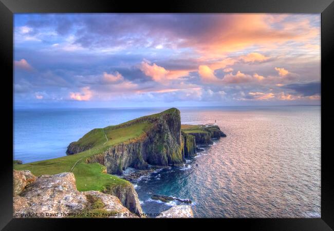 Isle of Skye Sunset  Neist Point   Framed Print by David Thompson