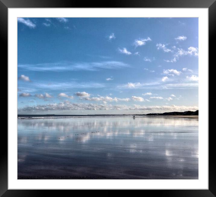 Alnmouth Beach Northumberland Coast Framed Mounted Print by David Thompson