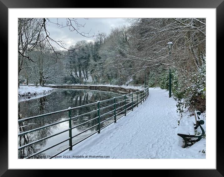 Morpeth Promenade Winter scene Framed Mounted Print by David Thompson