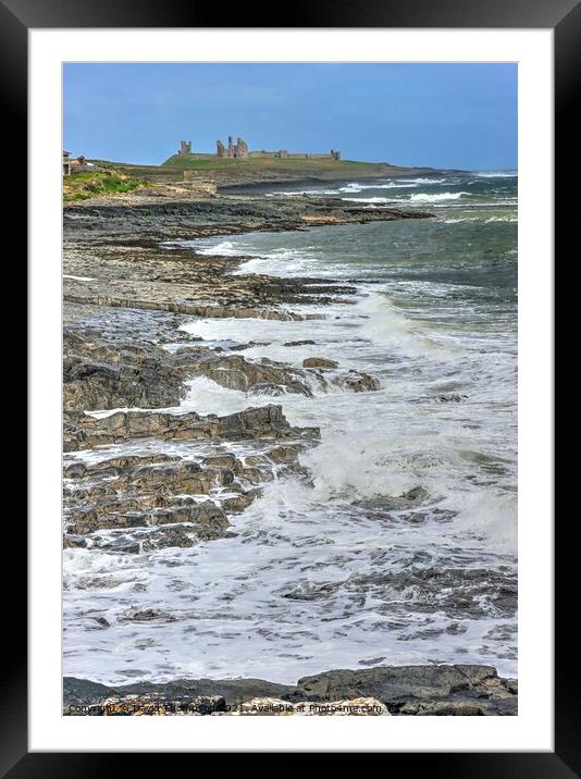 Dunstanburgh Castle Northumberland Coast  Framed Mounted Print by David Thompson