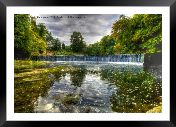 Guyzance Waterfall Acklington  Framed Mounted Print by David Thompson