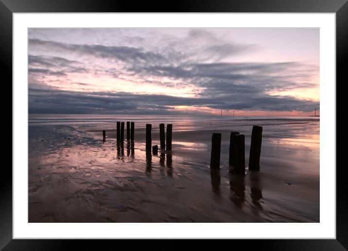 Cambois beach Framed Mounted Print by David Thompson