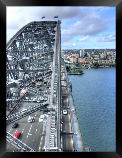 Sydney Harbour Bridge  Framed Print by David Thompson