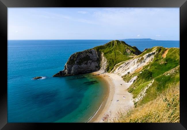 Jurassic Coast Framed Print by Weiwei Li