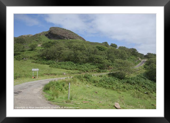 Calum's road on the isle of Raasay on a sunny day. Landscape image. Framed Mounted Print by Rhys Leonard