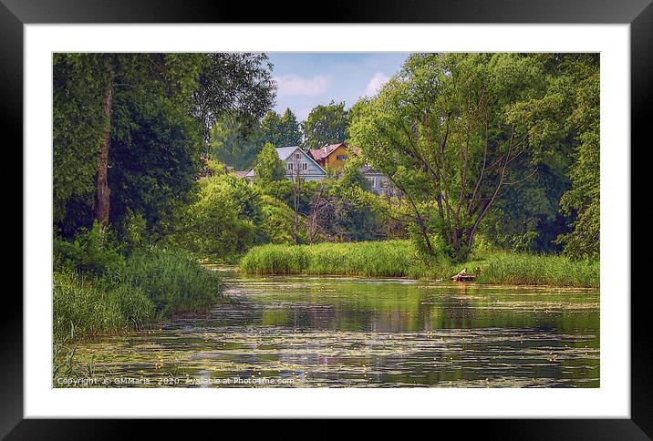 bathers Framed Mounted Print by Maria Galushkina