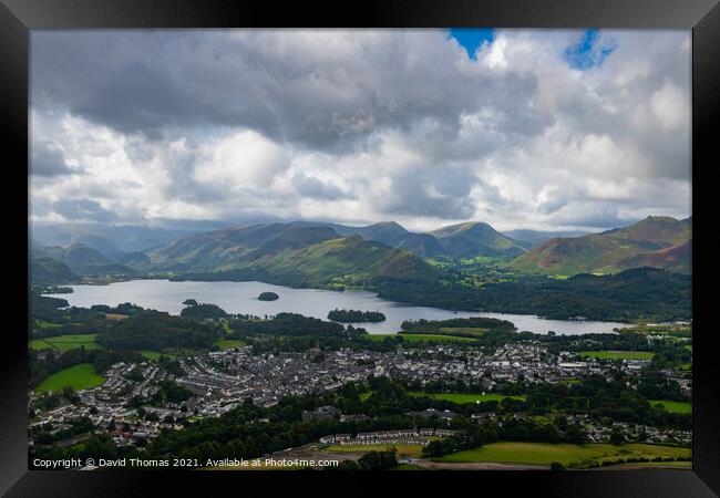Majestic View of Derwent Water Framed Print by David Thomas