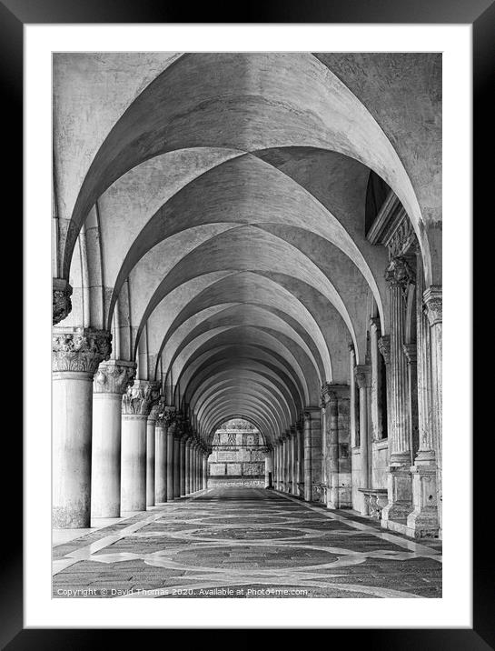 Magnificent Arches of Doges Palace Framed Mounted Print by David Thomas