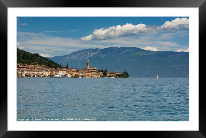 Majestic Beauty of Salo On Lake Garda Framed Mounted Print by David Thomas