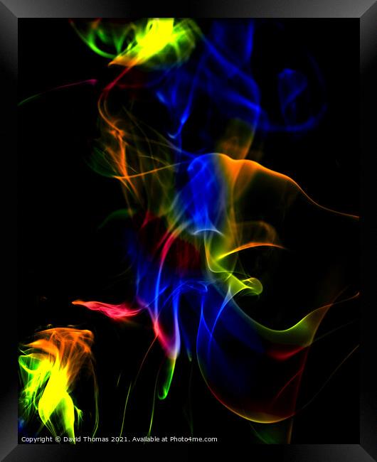 Vibrant Smoke Show Framed Print by David Thomas