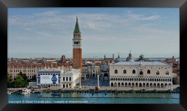Majestic St Marks Square of Venice Framed Print by David Thomas