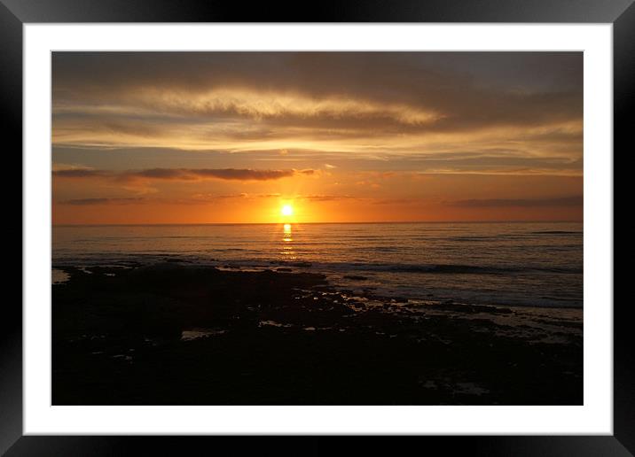Pacific Sunset  Framed Mounted Print by Tim Duck