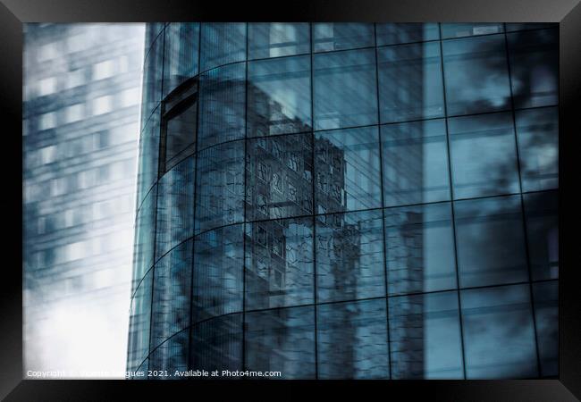 Windows in a business building Framed Print by Vicente Sargues