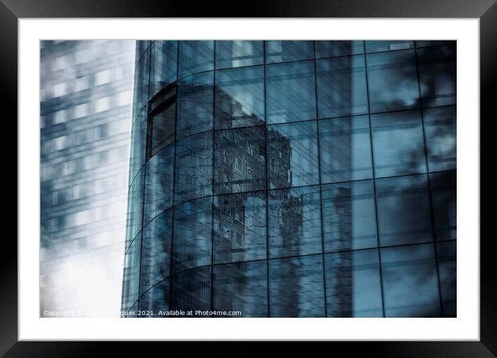 Windows in a business building Framed Mounted Print by Vicente Sargues