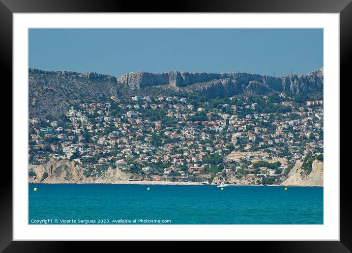 Villas of Calpe Framed Mounted Print by Vicente Sargues