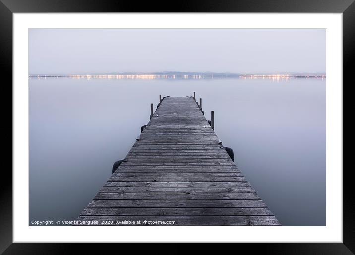 The pier Framed Mounted Print by Vicente Sargues