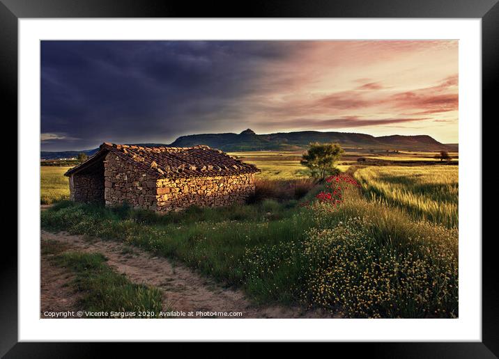 The hut of shepherds Framed Mounted Print by Vicente Sargues