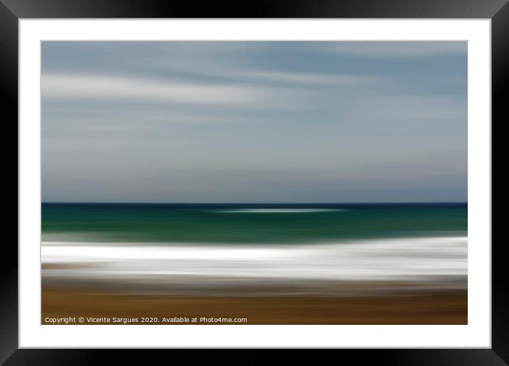 Abstract waves and sand Framed Mounted Print by Vicente Sargues