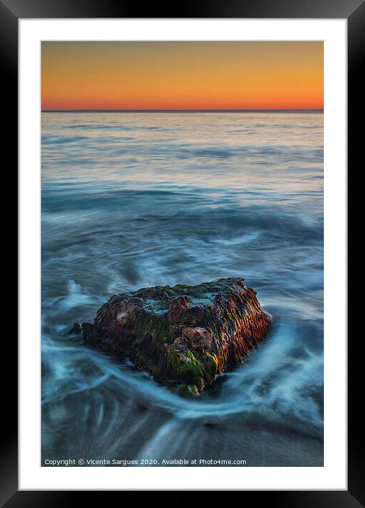 The mossy rock Framed Mounted Print by Vicente Sargues