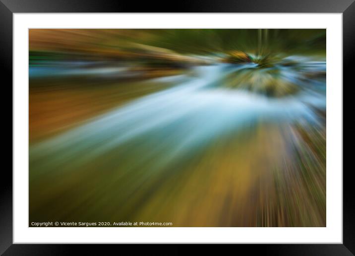 Waterfall abstract Framed Mounted Print by Vicente Sargues