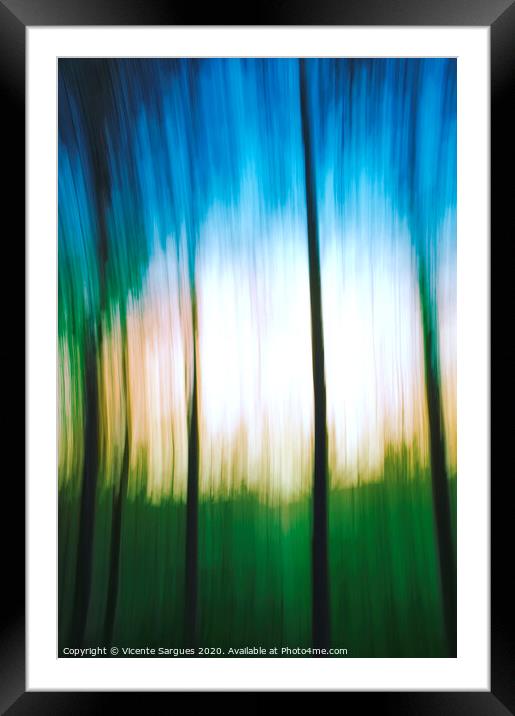 Abstract woodland Framed Mounted Print by Vicente Sargues