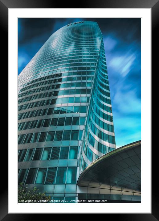 Blue sky and building Framed Mounted Print by Vicente Sargues