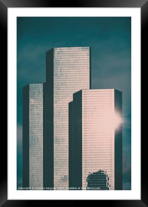 Glass Building Family in La Defense Framed Mounted Print by Vicente Sargues