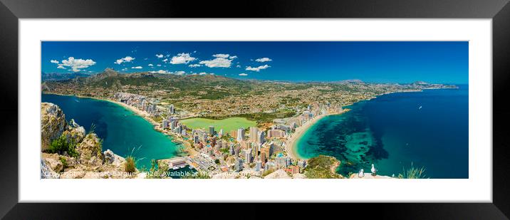 Calpe and beaches view Framed Mounted Print by Vicente Sargues